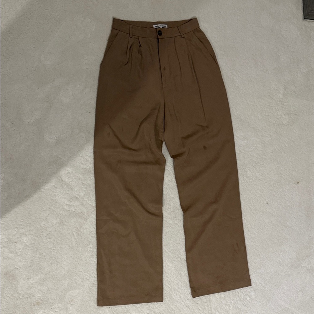 Reformation Brown High-Waisted Trousers